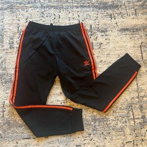 Men’s adidas Originals Adicolor Classics SST Track Pants - Black/Orange